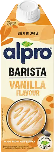 Karton Alpro barista-drink met vanillesmaak