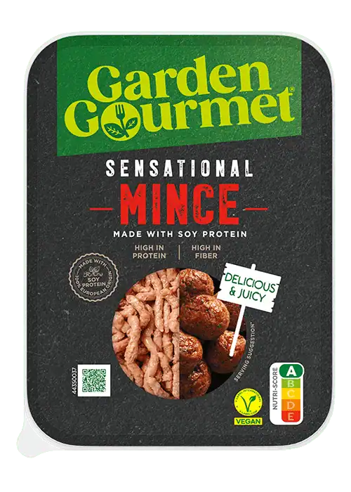 Kom met plantaardig gehakt