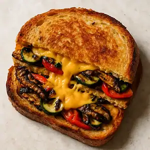 Plantaardige lunch recepten 4 Gegrilde vegan tosti met kaas en tomaat